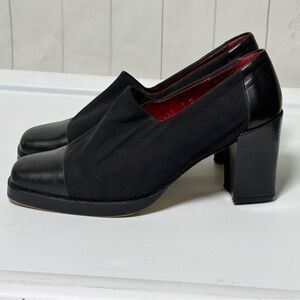 Donald J Pliner Black Block Heels Career Office Pumps Dressy Comfort Shoes 7M